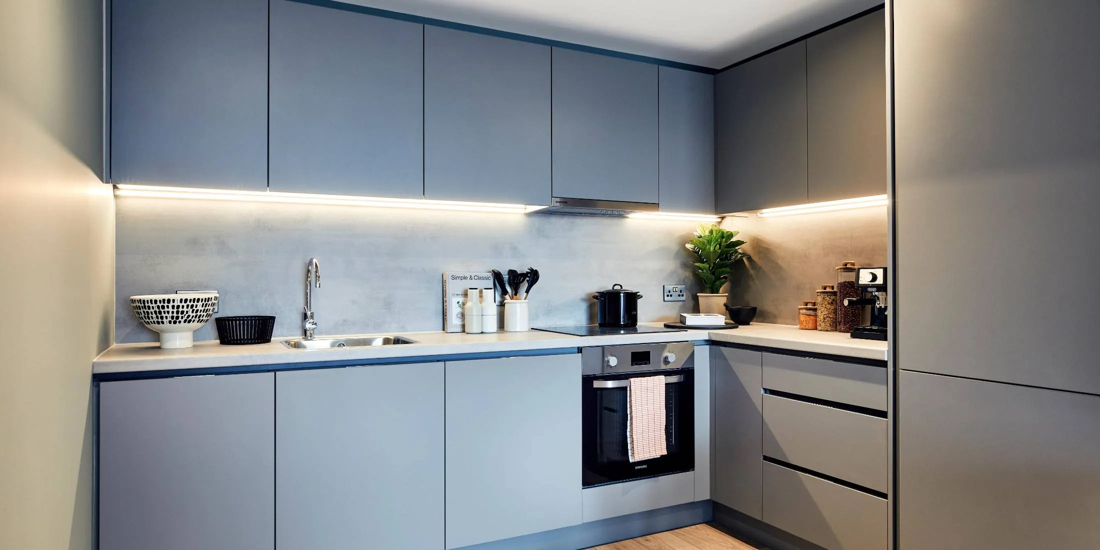 Two bedroom apartment kitchen 